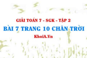 Bài 7 trang 10 Toán 7 Chân trời sáng tạo Tập 2